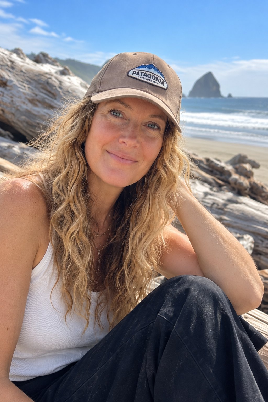 Sarah on the Oregon coast